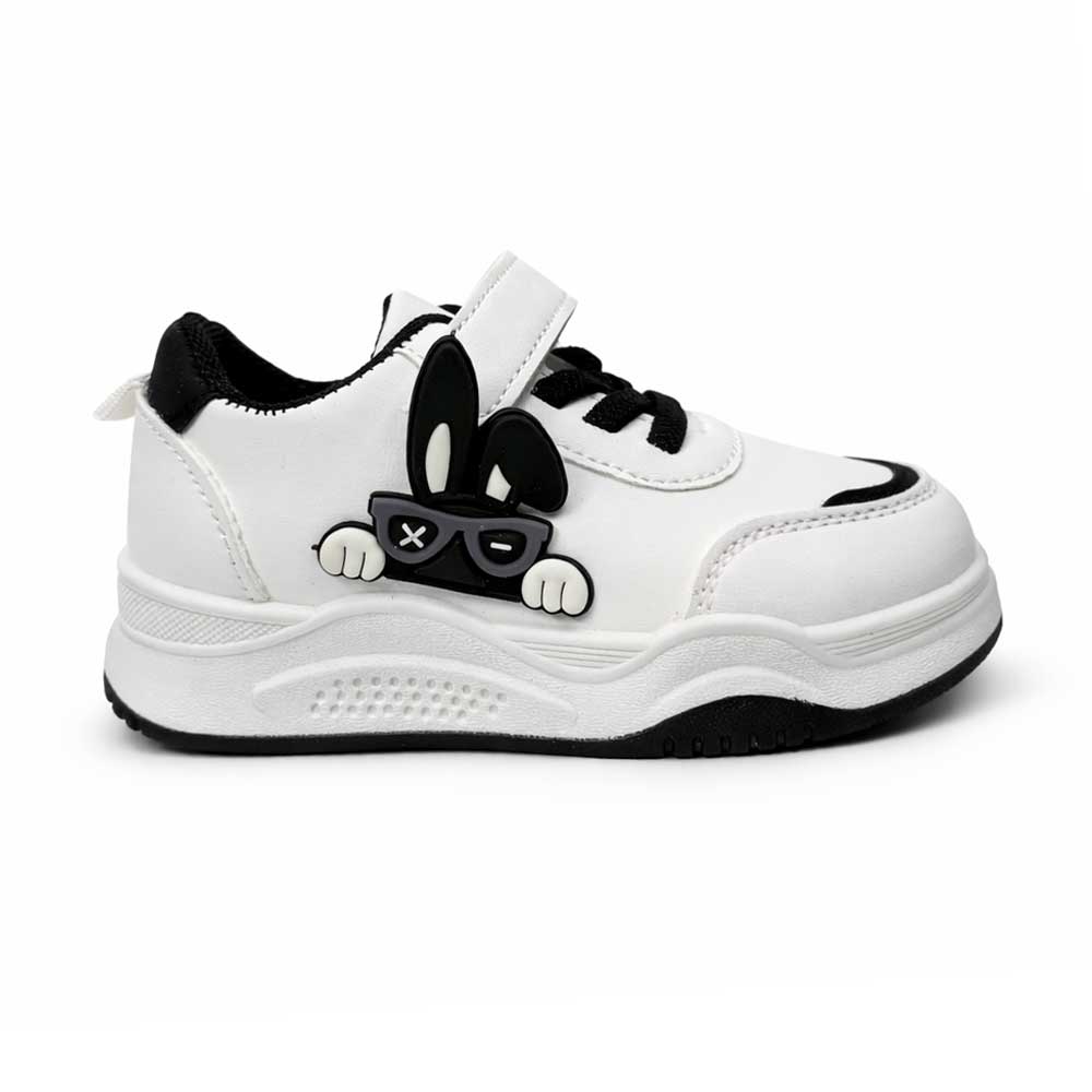 Unisex Kid's Rabbit Sneakers - White*Black