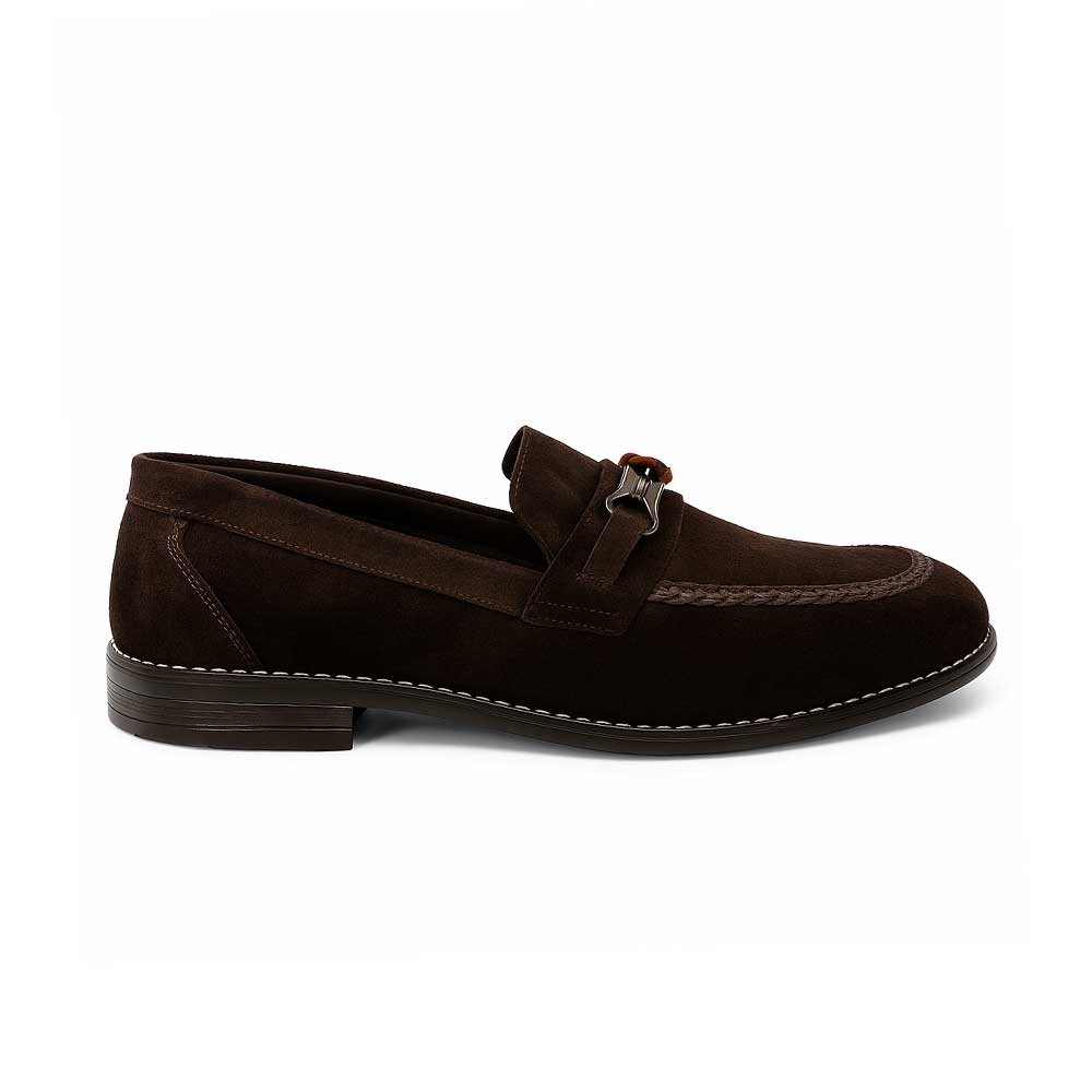 Chamois stylish loafers for men - Brown