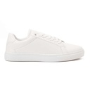 Men's simple leather sneakers - White