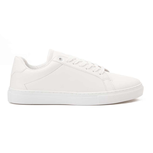 Men's simple leather sneakers - White