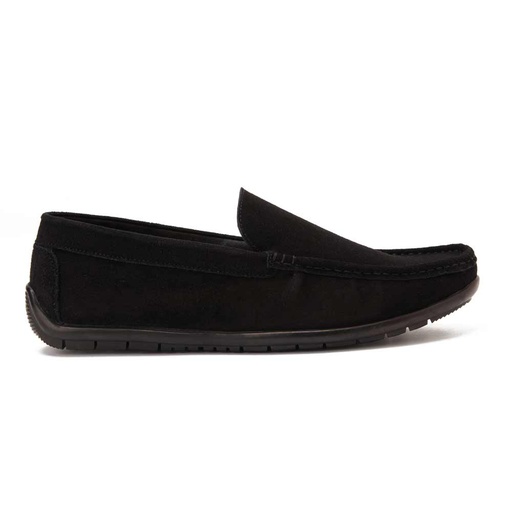 Men summer suede moccasin - Black
