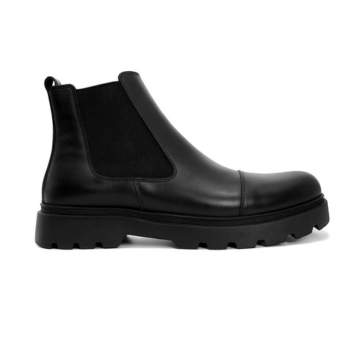 Men's Platform Leather Boot - Black