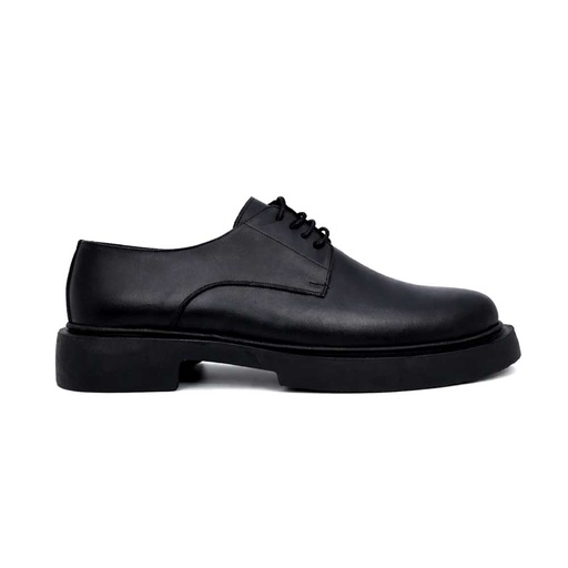 Men's leather platform shoes - Black