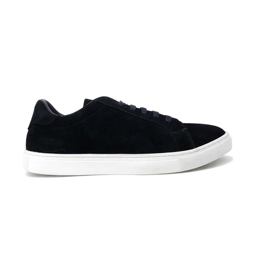 Men's Genuine Suede Sneakers - Black