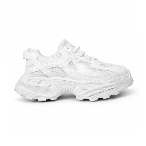 Women's Fashion Chunky Sole Sneakers - White