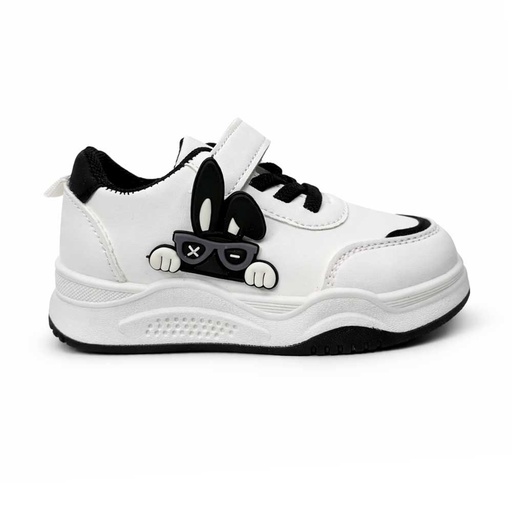 Unisex Kid's Rabbit Sneakers - White*Black